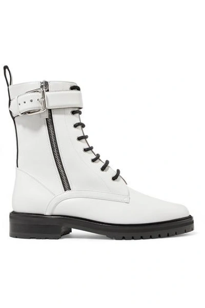 Shop Tabitha Simmons Max Leather Ankle Boots In White
