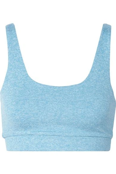 Shop We/me The Universal Reversible Stretch-jersey Sports Bra In Blue
