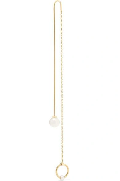Shop Delfina Delettrez 18-karat Gold Pearl Earring