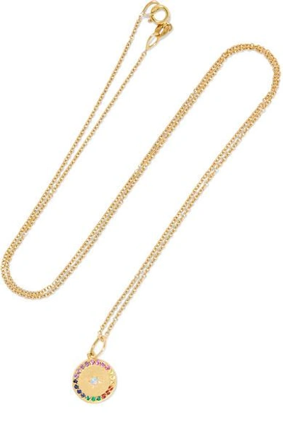 Shop Andrea Fohrman Full Moon 18-karat Gold Multi-stone Necklace