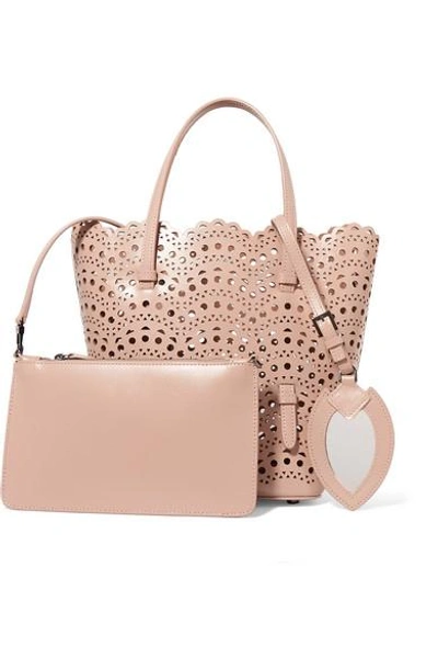 Shop Alaïa Laser-cut Leather Tote