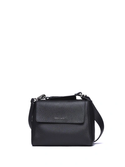 Shop Orciani Sveva Small Leather Handbag In Nero