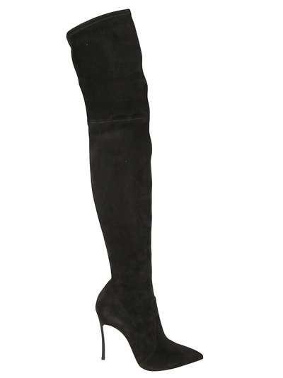 Shop Casadei Blade Over-the-knee Boots In Black