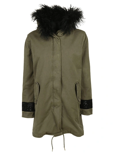Shop Masons Embroidered Coat In Verde