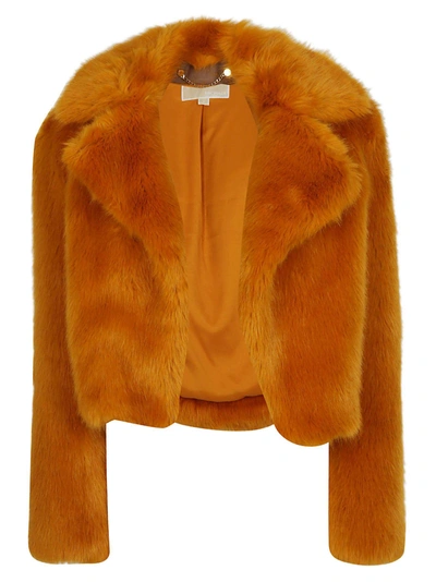 Shop Michael Kors Faux Fur Jacket In Ocra