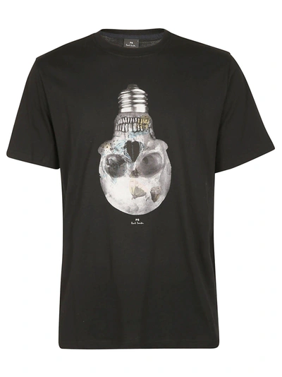 Shop Paul Smith Skull Bulb Print T-shirt In Black