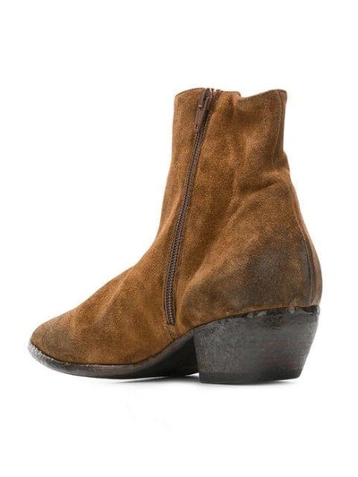 Shop Elena Iachi Pointed Ankle Boots - Brown
