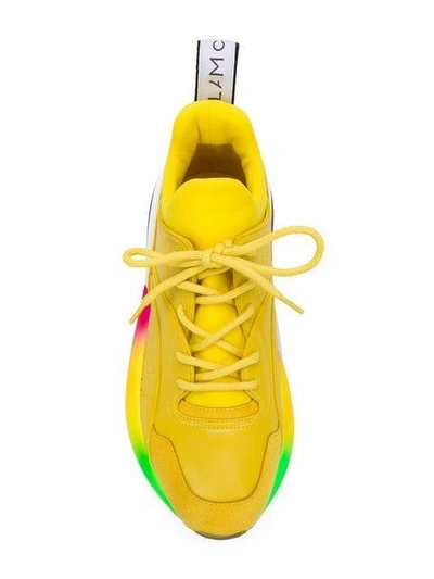 Shop Stella Mccartney Rainbow Eclypse Sneakers In 7255 Yellow