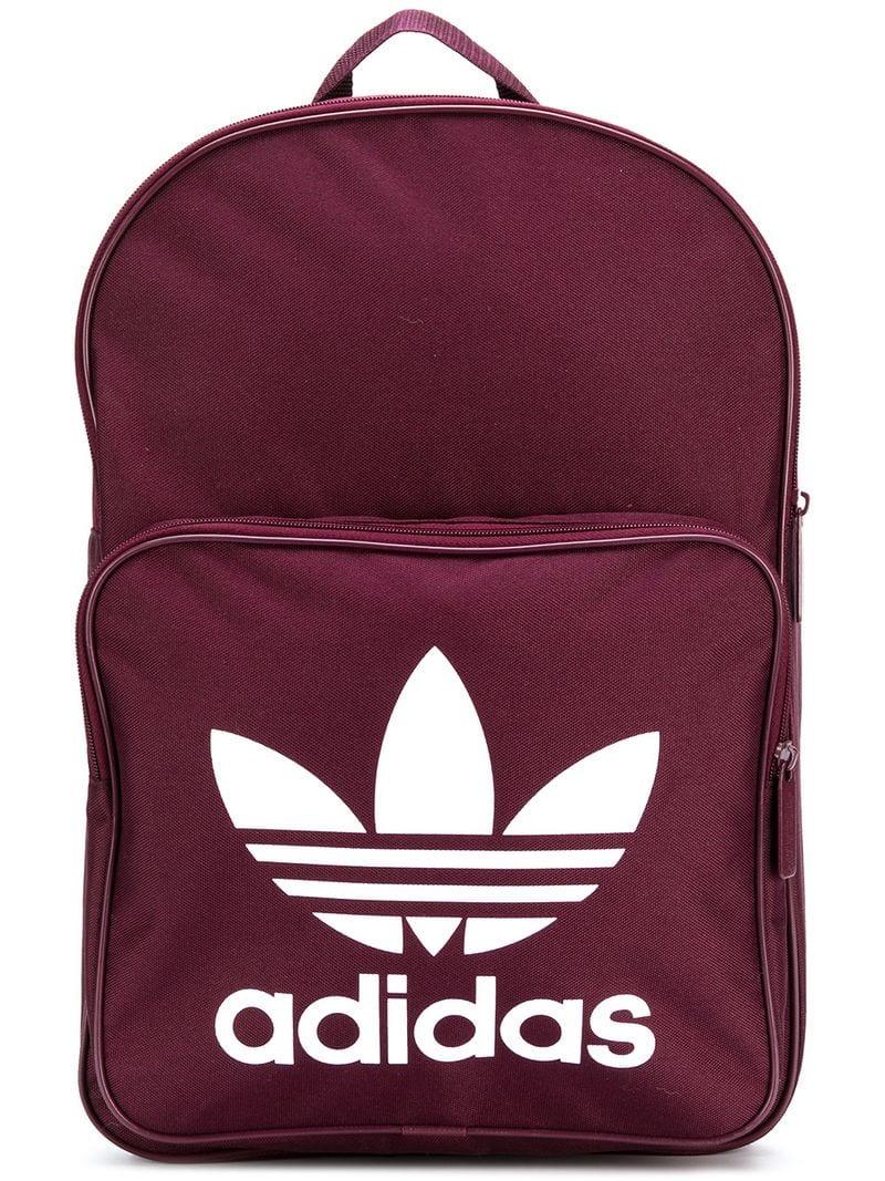 Adidas Originals Classic Trefoil Backpack In Red | ModeSens
