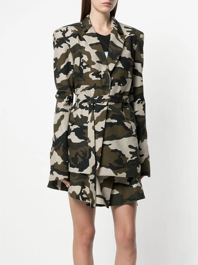 Shop House Of Holland Camouflage Tailored Coat - Green
