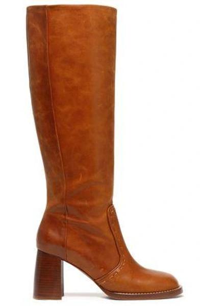 Shop Joseph Woman Thompson Burnished-leather Boots Light Brown