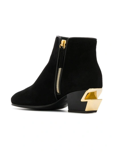 Shop Giuseppe Zanotti G-heel Ankle Boots - Black