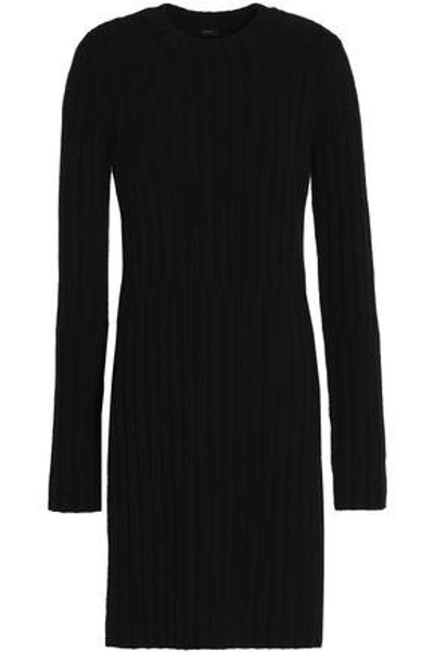 Shop Joseph Woman Ribbed Wool-blend Sweater Black