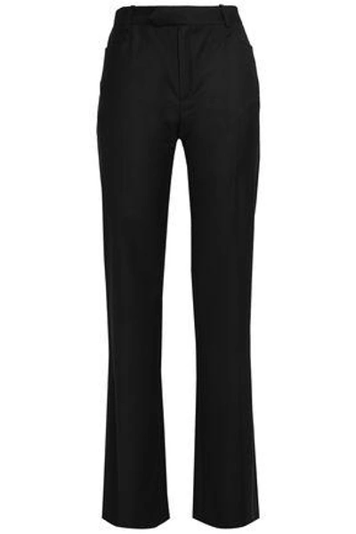Shop Joseph Rocker Wool-twill Bootcut Pants In Black