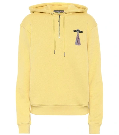 Shop Alexa Chung Cotton Jersey Hoodie In Yellow