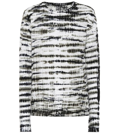 Shop Proenza Schouler Printed Cotton Long Sleeved Top In Multicoloured