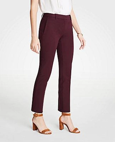 Shop Ann Taylor The Ankle Pant In Cotton Twill - Curvy Fit In Classic Plum