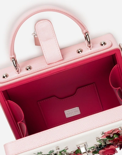 Shop Dolce & Gabbana Dolce Box Bag In Dauphine Calfskin In Multicolor