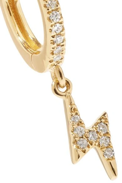 Shop Stone And Strand 14-karat Gold Diamond Hoop Earring