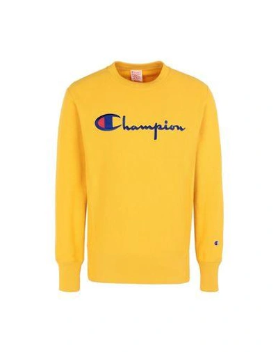 Shop Champion Sweatshirts In Yellow