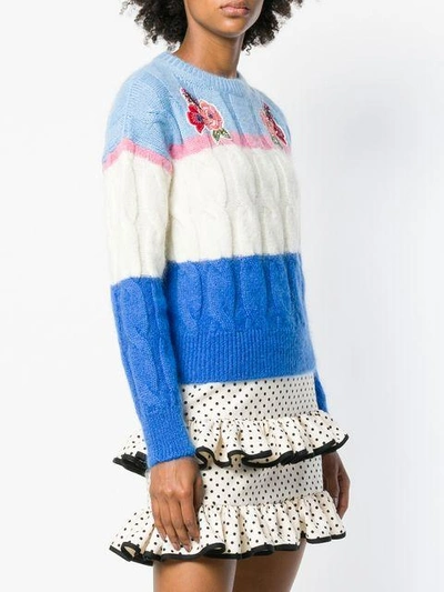 Shop Vivetta Cable Knit Sweater - Blue