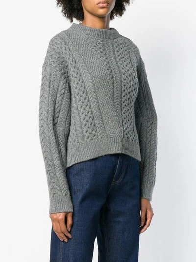 Shop Stella Mccartney Oversized-pullover Mit Rundem Ausschnitt In Grey
