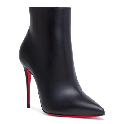 Shop Christian Louboutin So Kate 100 Black Leather Ankle Boots