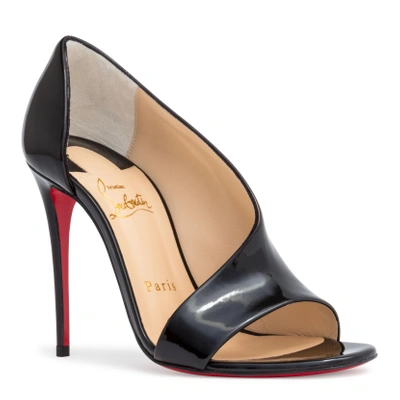 Shop Christian Louboutin Phoebe 100 Black Patent Leather Pumps