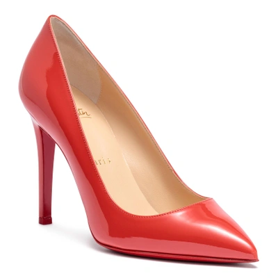 Shop Christian Louboutin Pigalle 100 Light Red Patent Leather Pumps
