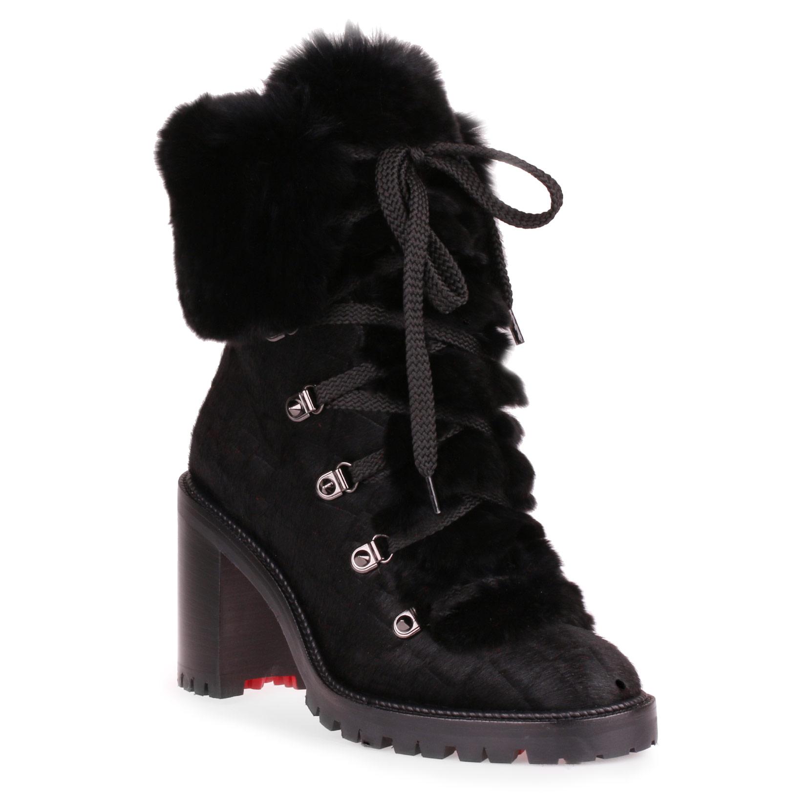 Christian Louboutin Fanny 70 Black Pony Boot ModeSens