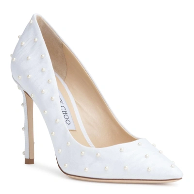 Shop Jimmy Choo Romy 100 White Pearl Pumps