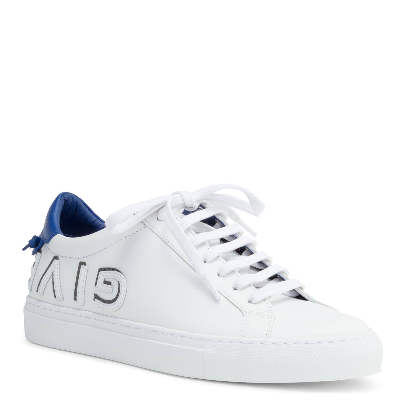 Givenchy Low-top Sneakers Smooth Leather Logo Blue White | ModeSens