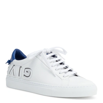 Shop Givenchy Urban Street White And Blue Reverse Sneakers