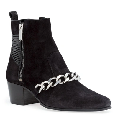 Shop Balmain Ella 50 Black Chain Ankle Boots