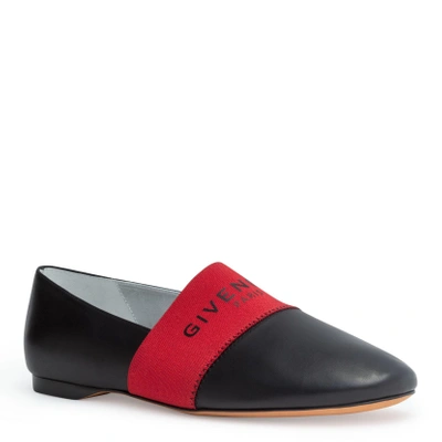 Shop Givenchy Bedford Black And Red Flats