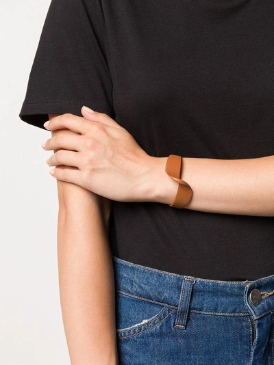 Shop Eddie Borgo Twisted Cuff Bracelet In Brown