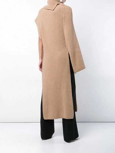 rib knit asymmetric tunic