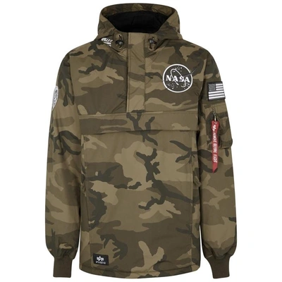 Shop Alpha Industries Nasa Camouflage-print Shell Jacket In Green