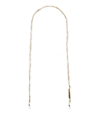 Shop Frame Chain Tri-colour 3-knot Glasses Chain In Gold-toned