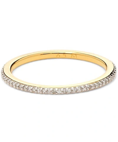 Shop Monica Vinader Gold Vermeil Skinny Diamond Eternity Ring