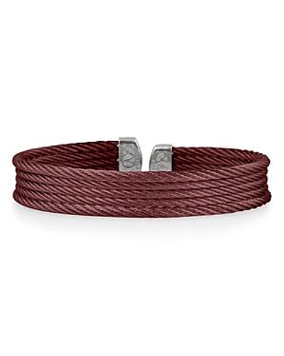 Shop Alor Cable Layer Cuff In Burgandy