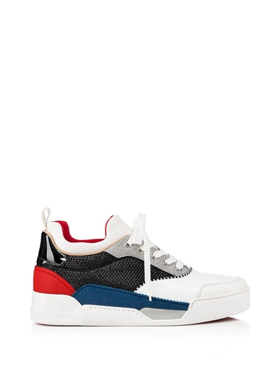 Christian Louboutin Aurelien Calf/glitter Diams Sneakers In Multi