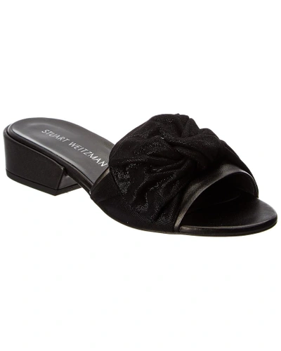 Shop Stuart Weitzman Giftwrap Sandal In Black