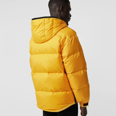 Shop Burberry Down-filled Anorak With Detachable Mittens In Bright Yellow