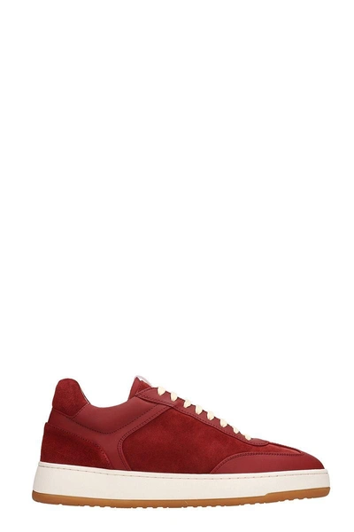 Shop Etq. Red Suede Sneakers Low 5