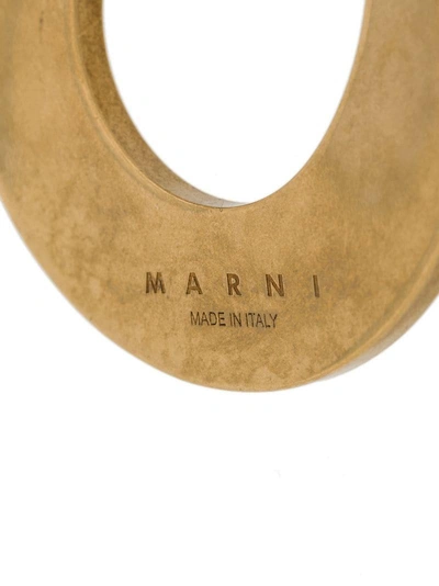 Shop Marni Monile Bag Inspired Earrings In Metallic