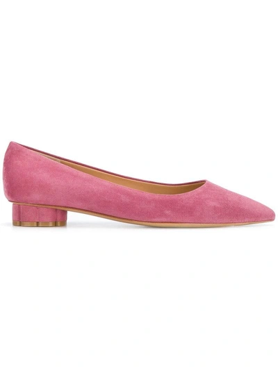 Shop Ferragamo Pointed Ballerina Shoes In Pink