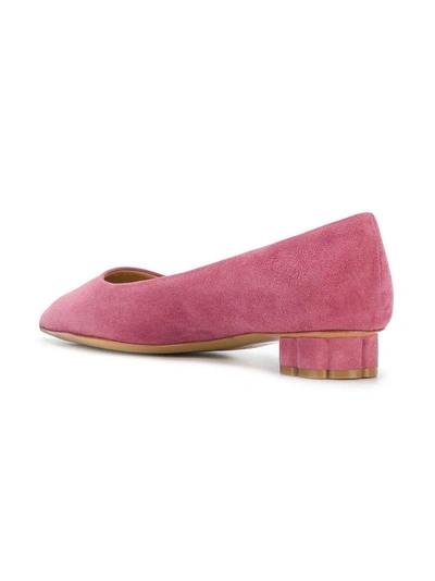 Shop Ferragamo Pointed Ballerina Shoes In Pink