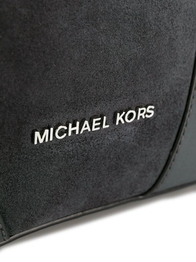 Shop Michael Michael Kors Cary Medium Bucket Bag - Blue