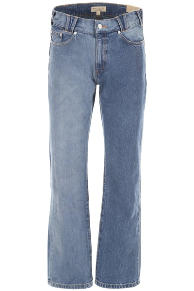 Shop Burberry Straight Denim Jeans In Blue